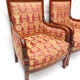 Pair of Empire mahogany armchairs