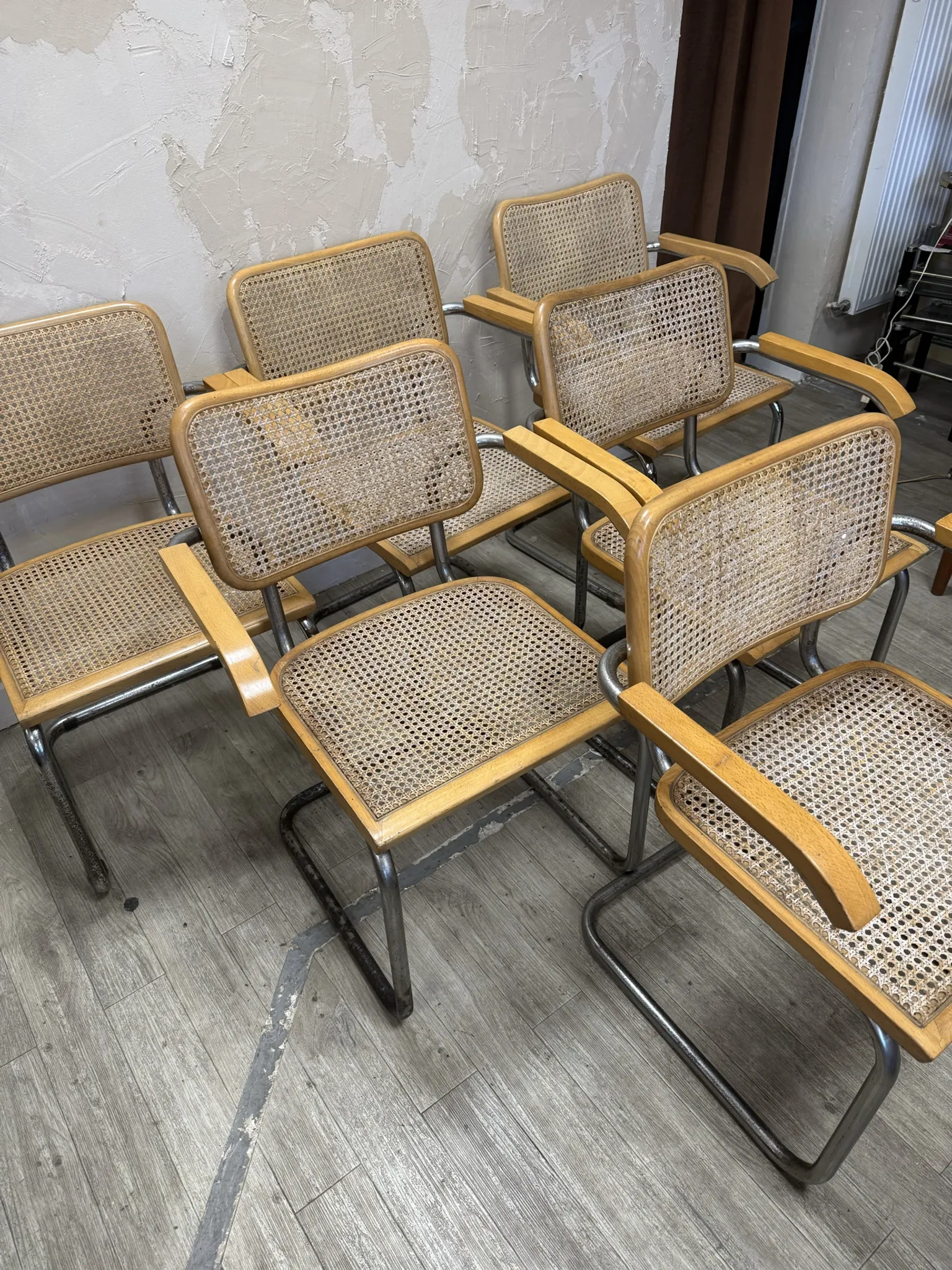 Chaises Marcel Breuer B64 1970