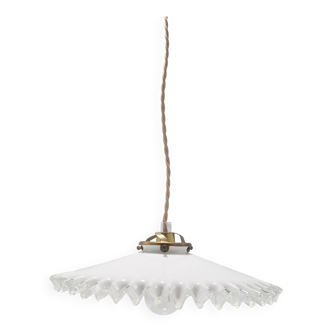 Opaline glass pendant light