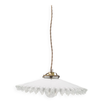 Opaline glass pendant light