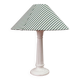 Lampe faïence et abat-jour rayé
