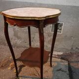 Table d'appoint ancienne marbre rose