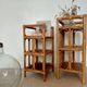 Pair of bedside tables/vintage bamboo and rattan accent furniture - 1970s