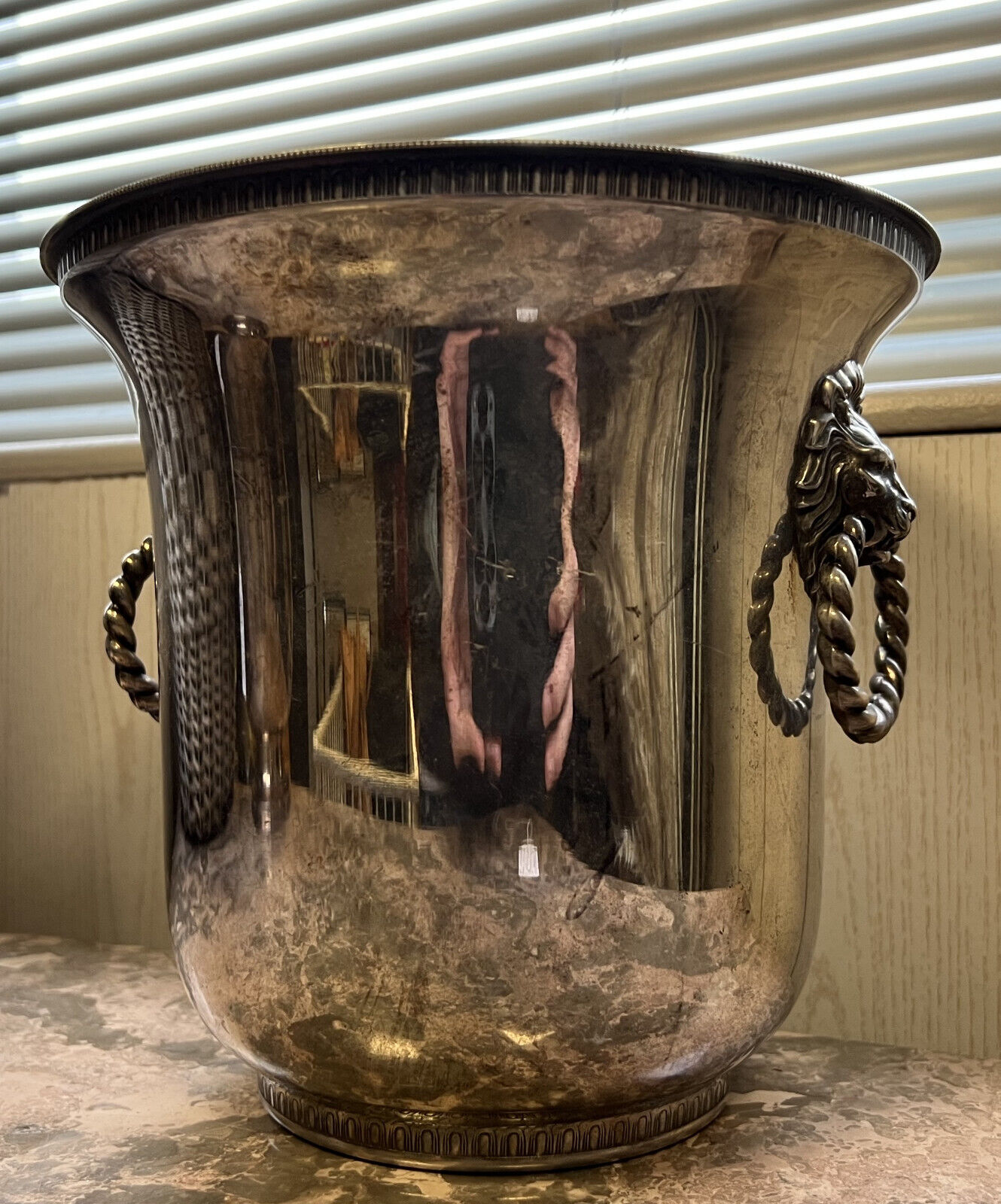 Two silver metal ice buckets hallmarked around 1900