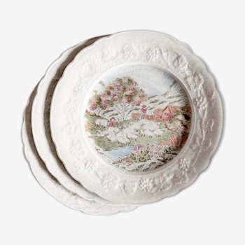 Assiettes plates Gien