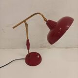 Table lamp 60s red metal