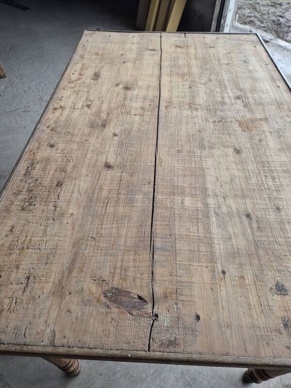 Table de ferme bistrot rustique ancienne 1900 un tiroir- 1m23