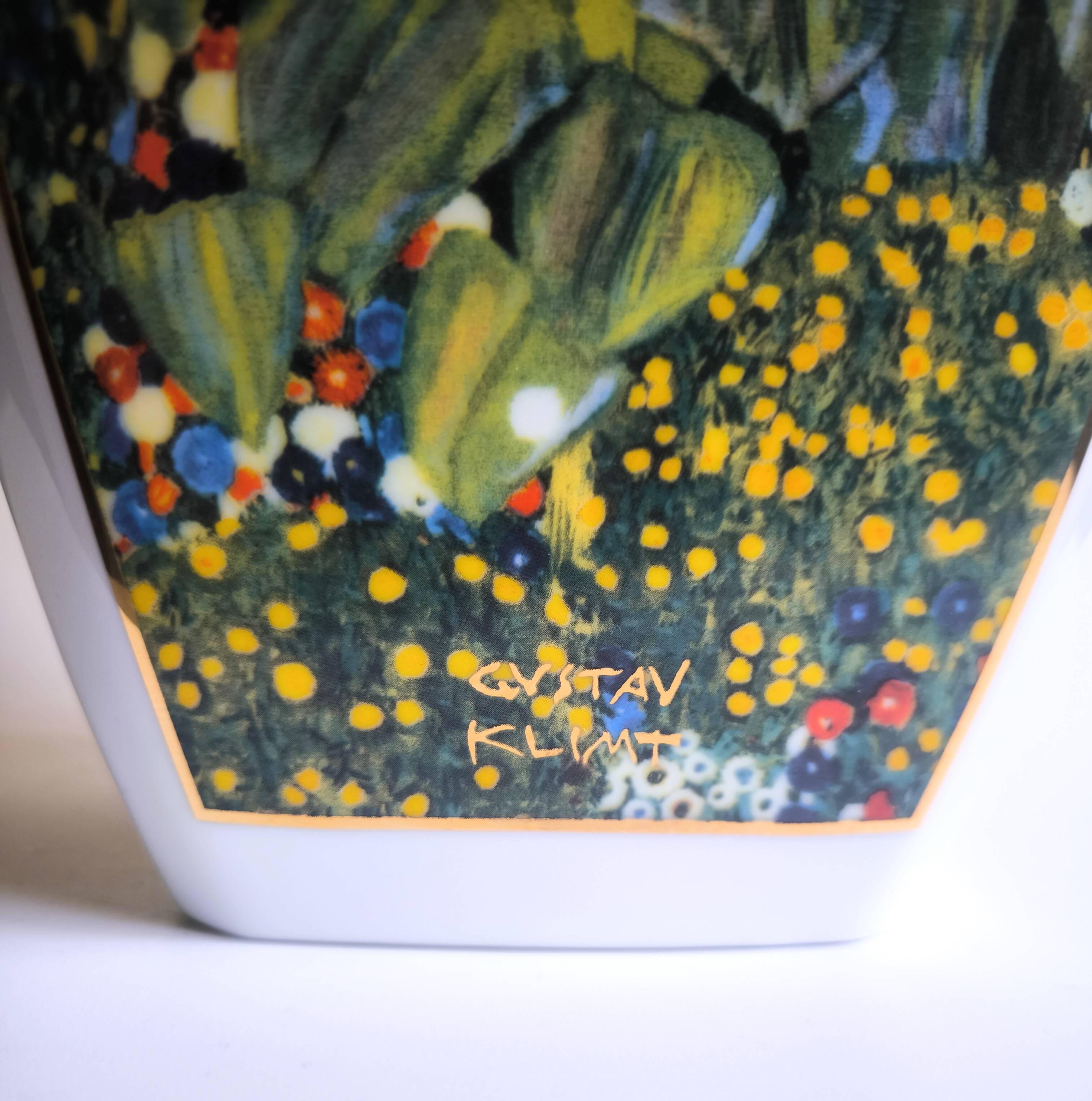 Goebel porcelain vase - Gustav Klimt floral motifs Limited Edition
