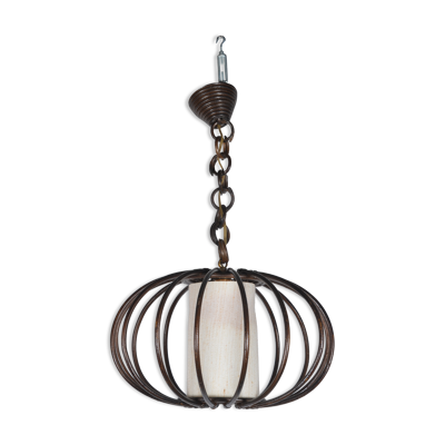 Suspension en rotin noire