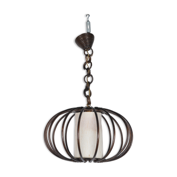 Suspension en rotin noire