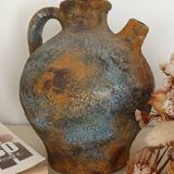 Vintage textured ceramic water bottle