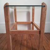 Wood and glass coffee table