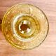 Yellow blown glass decanter