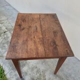 Antique rustic farmhouse table in solid oak, circa 1900s - 84cm
