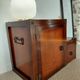 Step ladder side table in cherry wood and brass - Roche Bobois