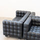Kubus Sofas, Two Places by Josef Hoffmann for Wittmann, 1980s, Set of 4