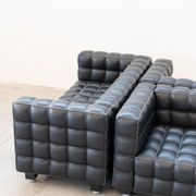 Kubus Sofas, Two Places by Josef Hoffmann for Wittmann, 1980s, Set of 4