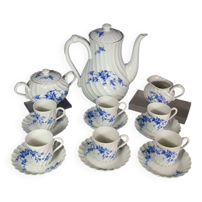 Service café complet 6 personnes porcelaine Haviland Limoges C649 S