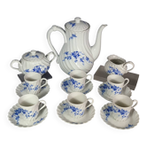 Complete coffee service for 6 people, Haviland Limoges porcelain C649 S