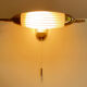 Applique art deco tete de lit, forme dirigeable, laiton opaline