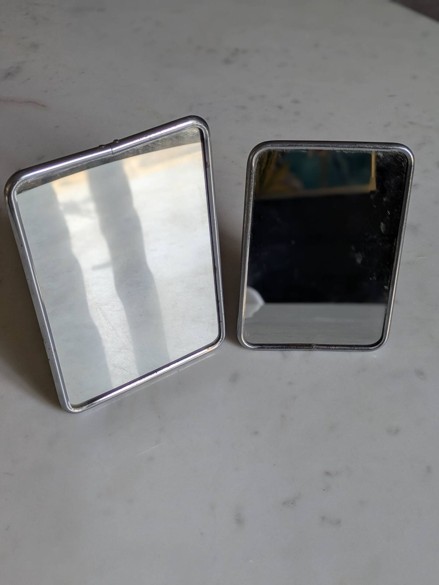 Vintage 50/60 barber mirror duo