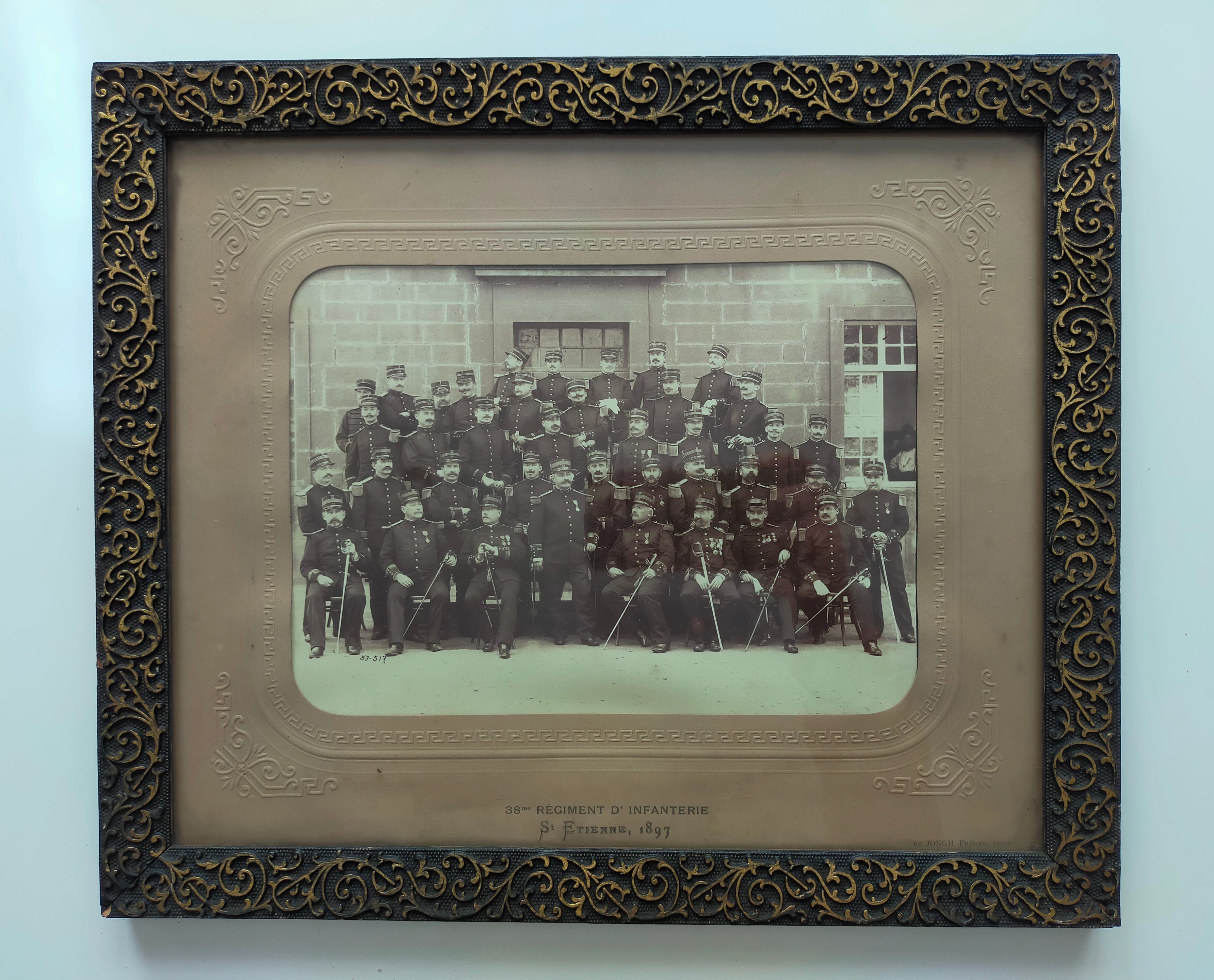 Military photo 38th Infantry Regiment Saint Etienne 1897