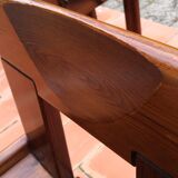 Brutalist Solid Pine Chairs Set of 4, 70s