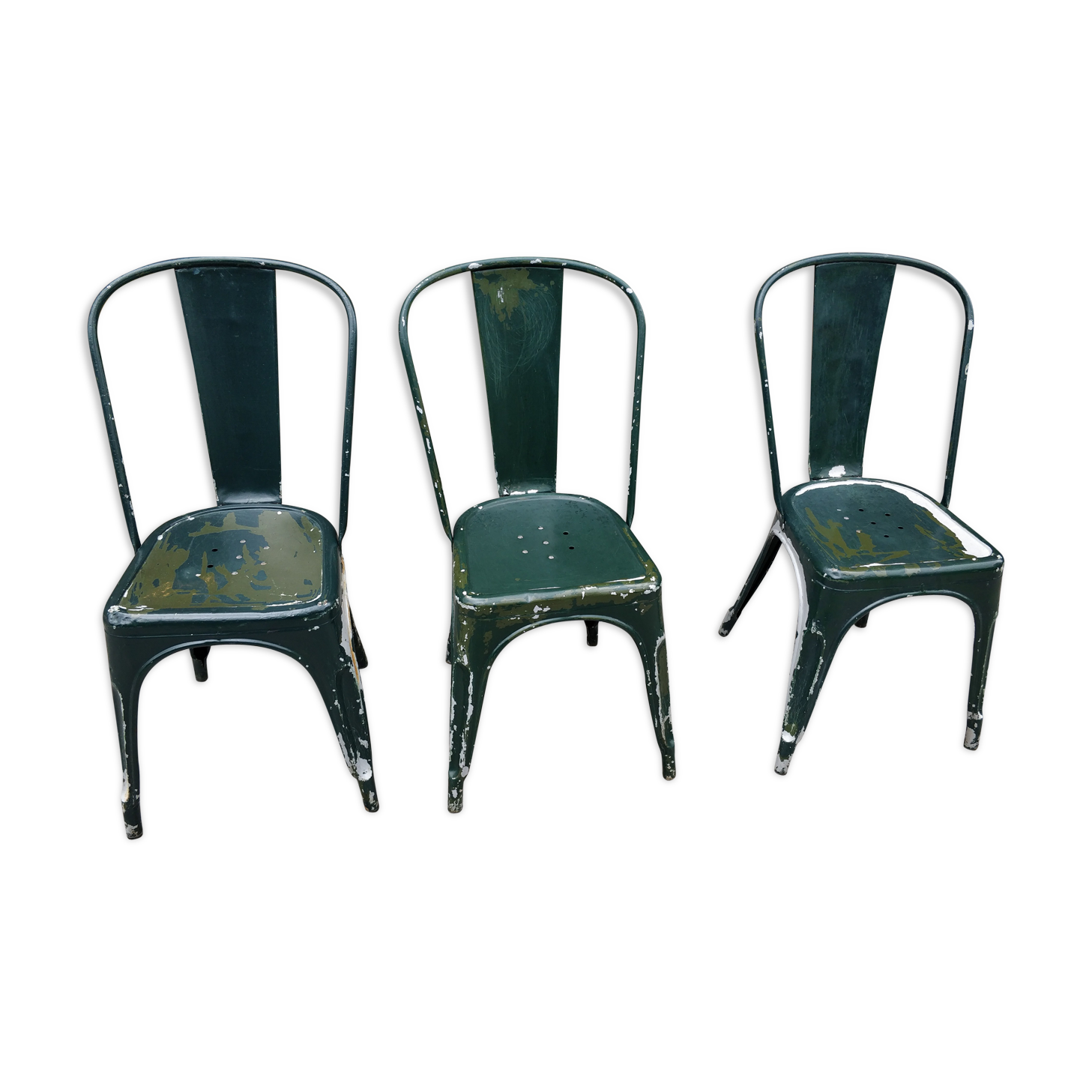 Set of 3 vintage Tolix chairs by Xavier Pauchard 1930
