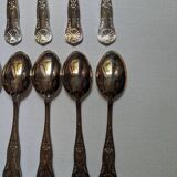 Set of twelve small silver teaspoons stainless steel shell