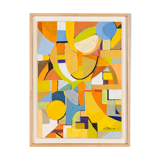 Geomenty, Acrylique sur une épaisse plaque de bois, 54 x 72 cm