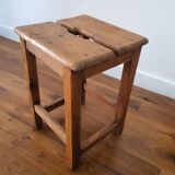 Antique wooden farm stool