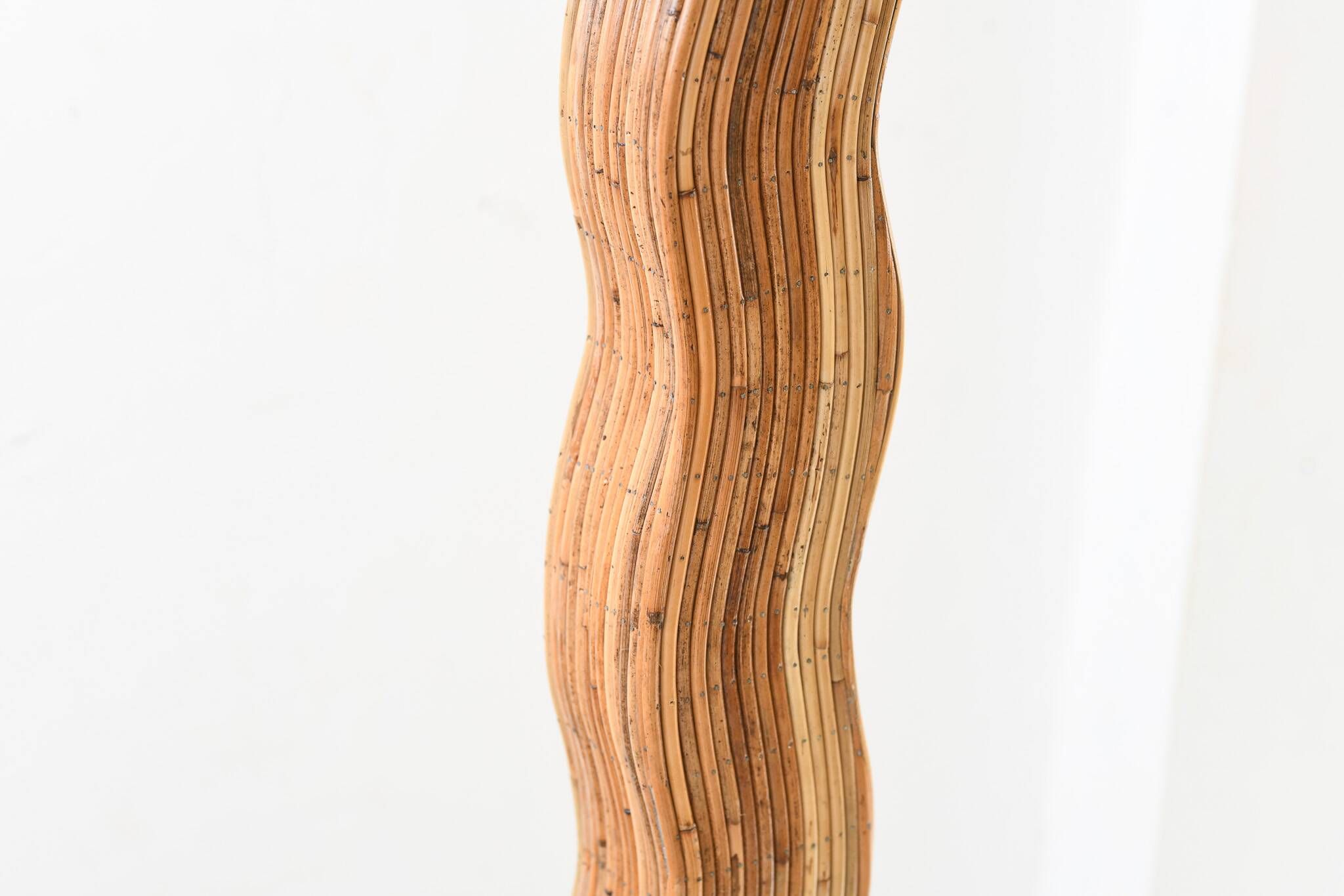 Modernist Rattan Floor Lamp 'Pallete'