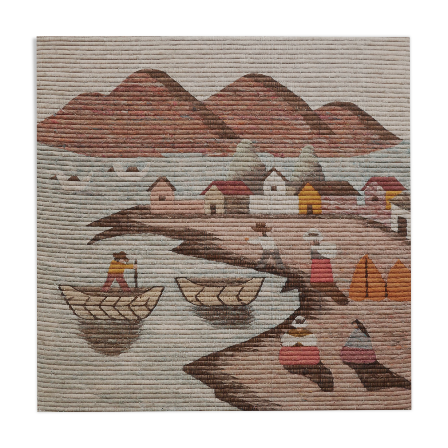 Vintage wool wall tapestry