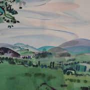 Raoul DUFY : Vue de l’arbre sur les plaines, Lithographie