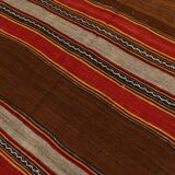 Soft Earthy Tones Kilim, 135x219Cm Bohemian Area Rug,