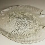 Plat Arcoroc poisson en verre vintage