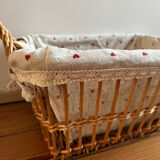 Rustic vintage wicker storage basket