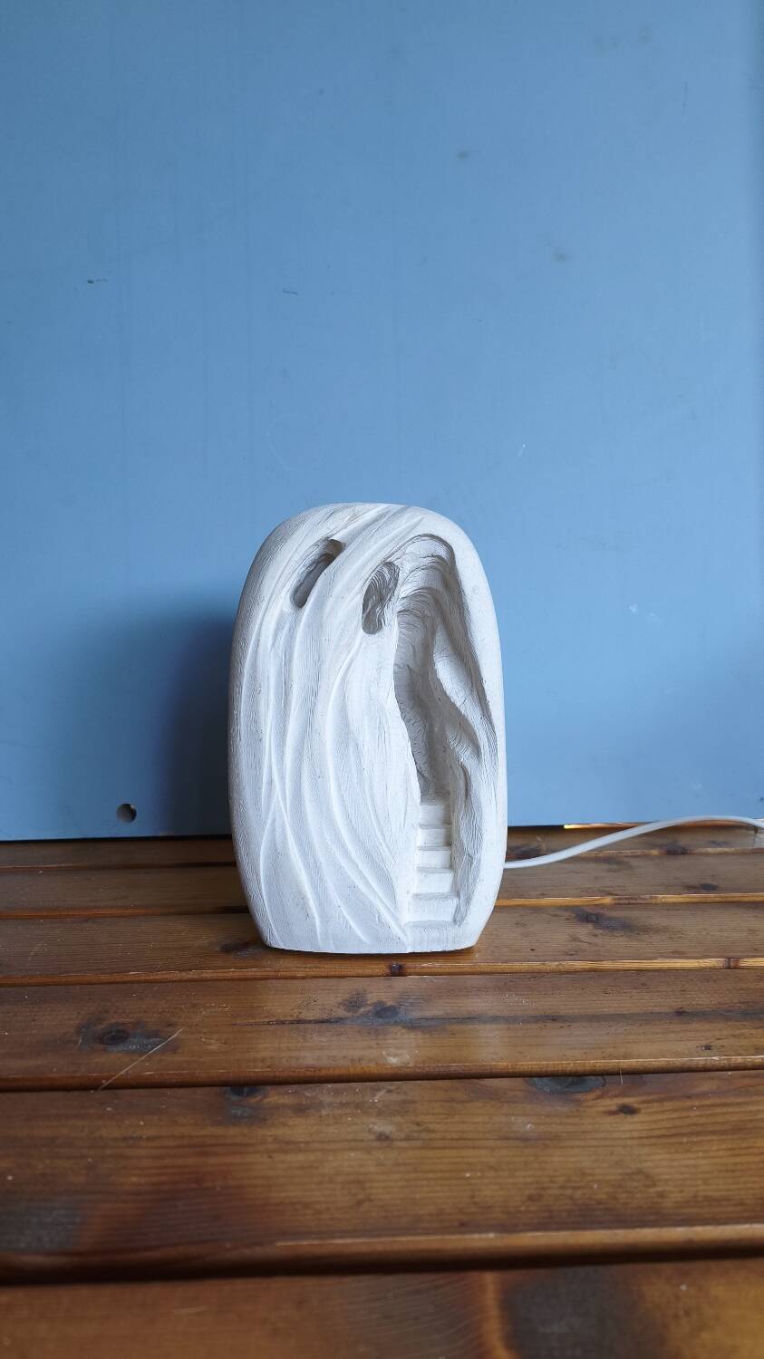 Cave lamp in Chavigny stone - Arsène Galisson