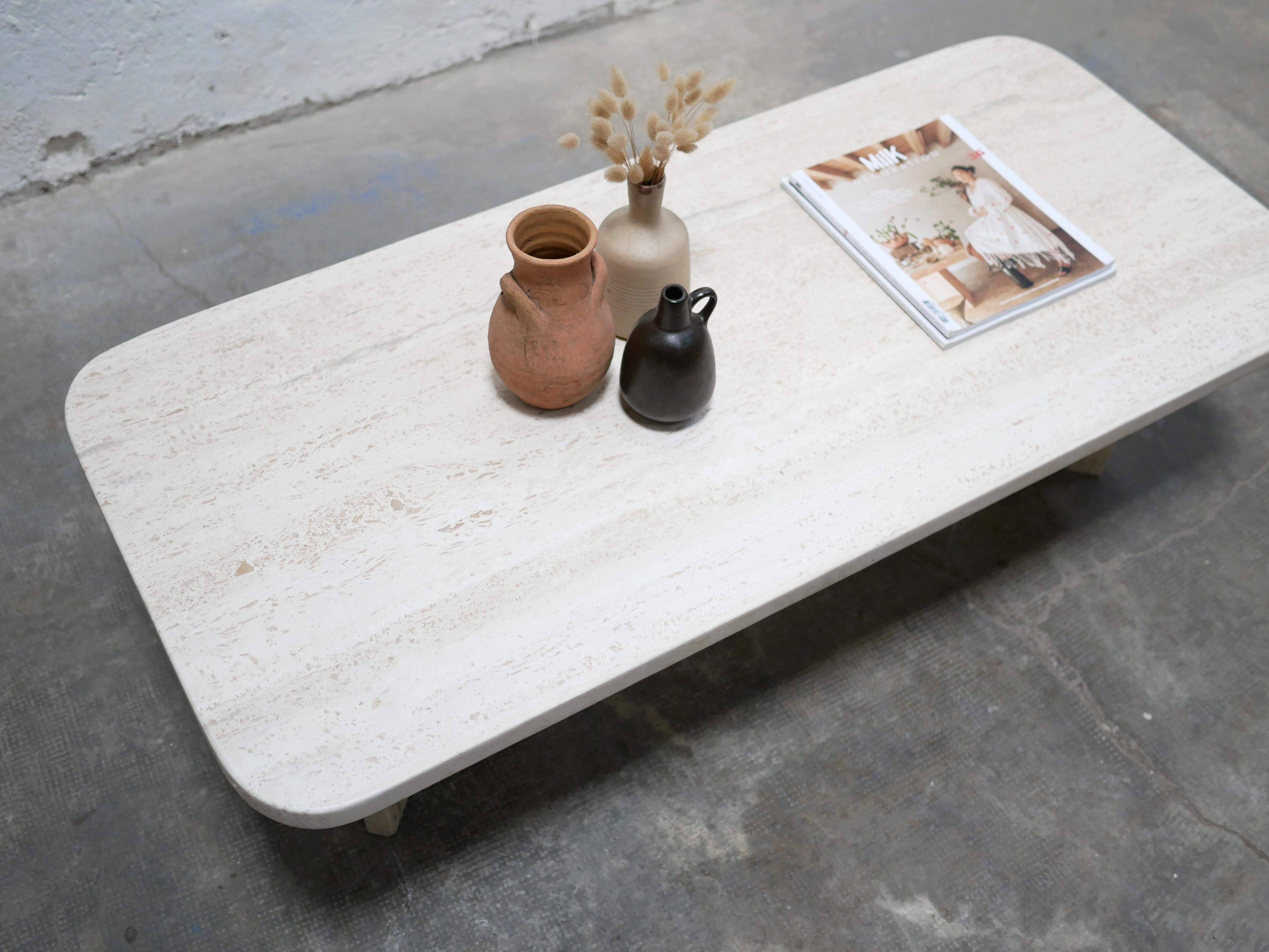 Vintage travertine coffee table