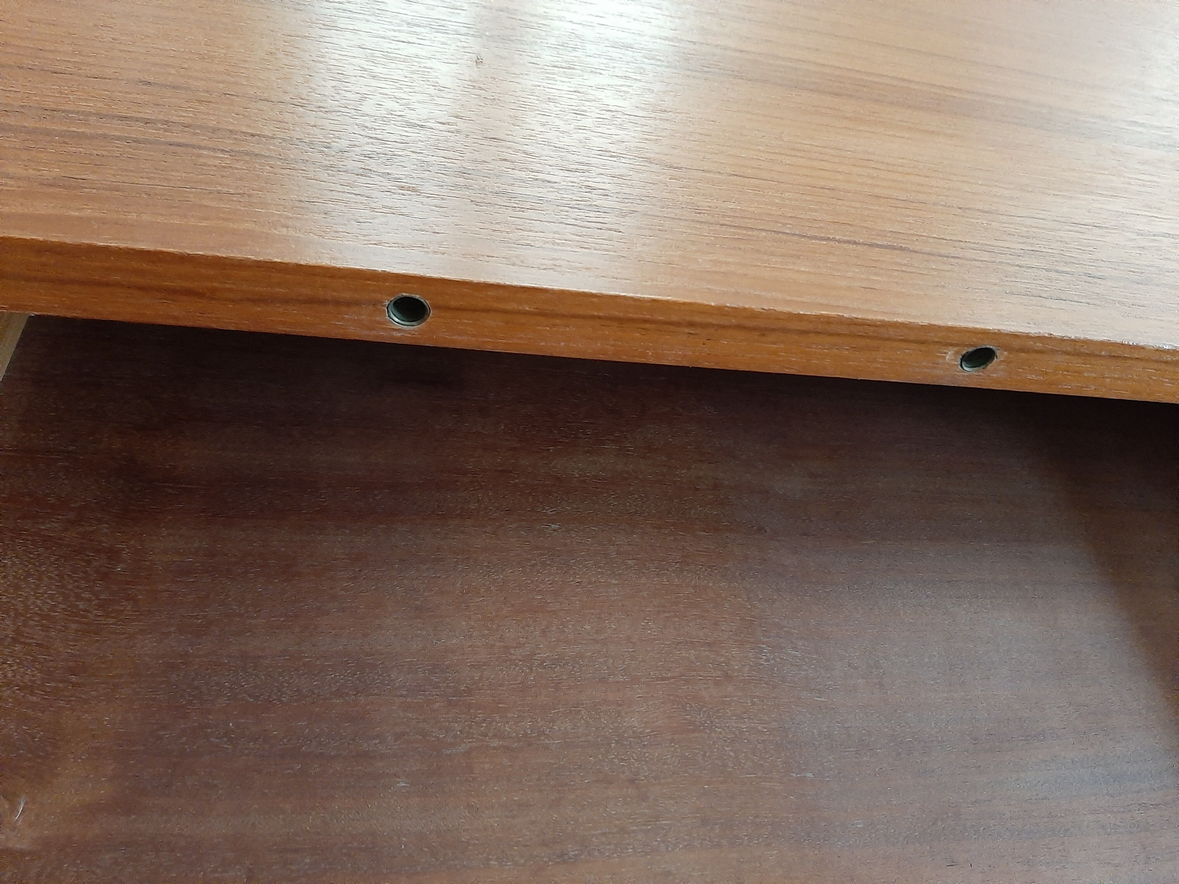 Table ronde extensible scandinave teck vintage