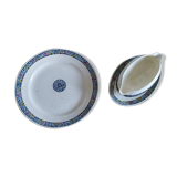 Dish and sausage Porcelain Manon Longchamp Lot of 2 Brocanteespritdantan