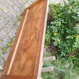 Carved walnut headboard