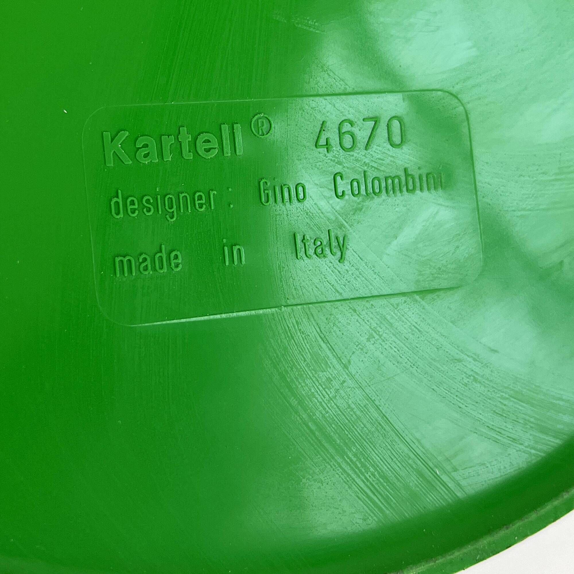 Green Basket or Umbrella Stand by Gino Colombini for Kartell, 1970