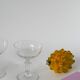 Set of 4 faceted crystal champagne glasses, 1930