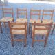 6 rustic oak chairs