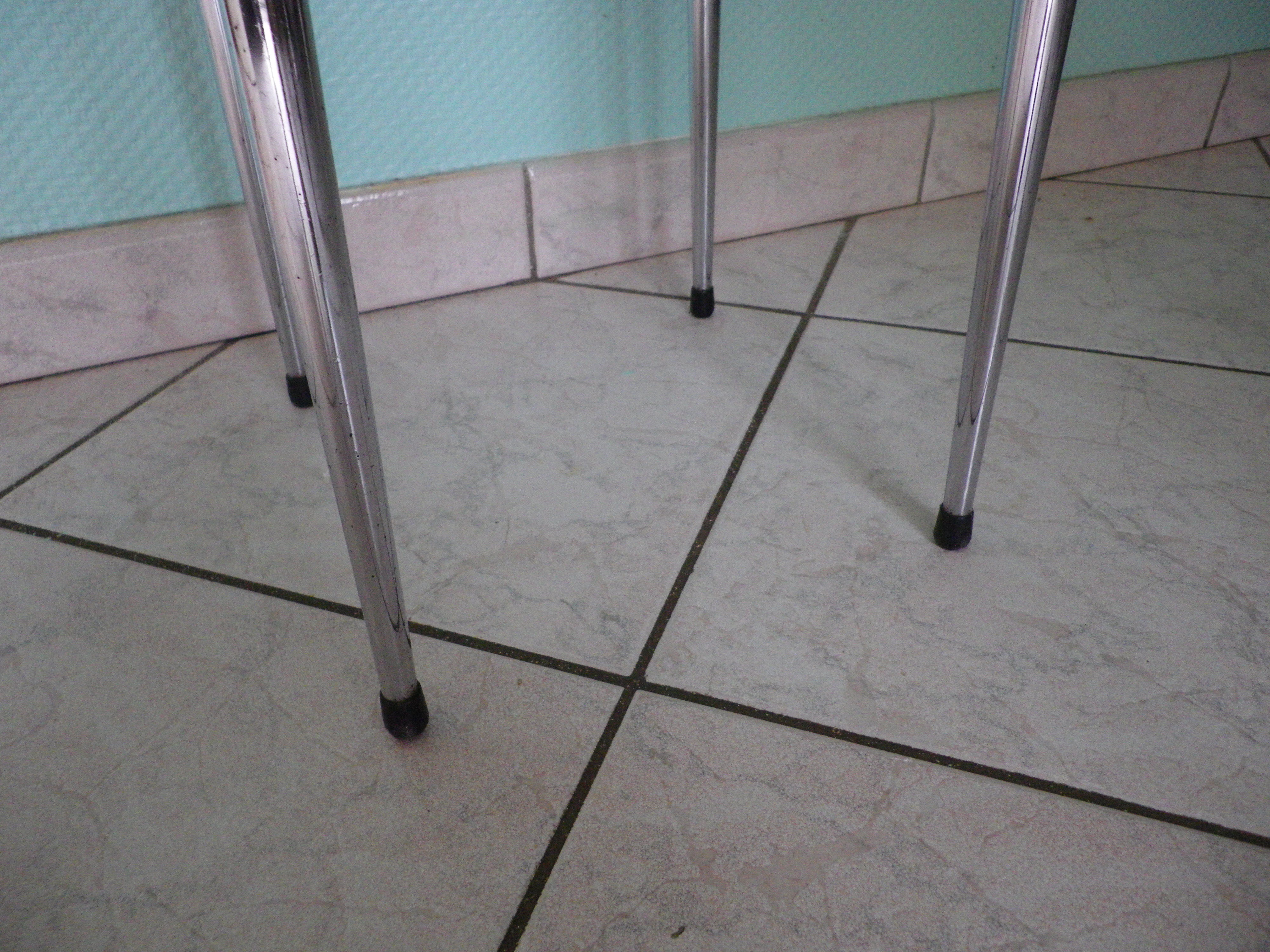 Vintage stool, formica and chrome feet, 60s