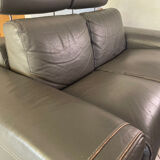 Grey leather sofa