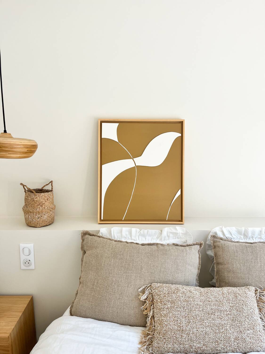 Minimalist camel and beige painting