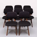 Dutch Scissors Dining Chairs Louis by Van Teeffelen for Wébé, 1959, Set of 8