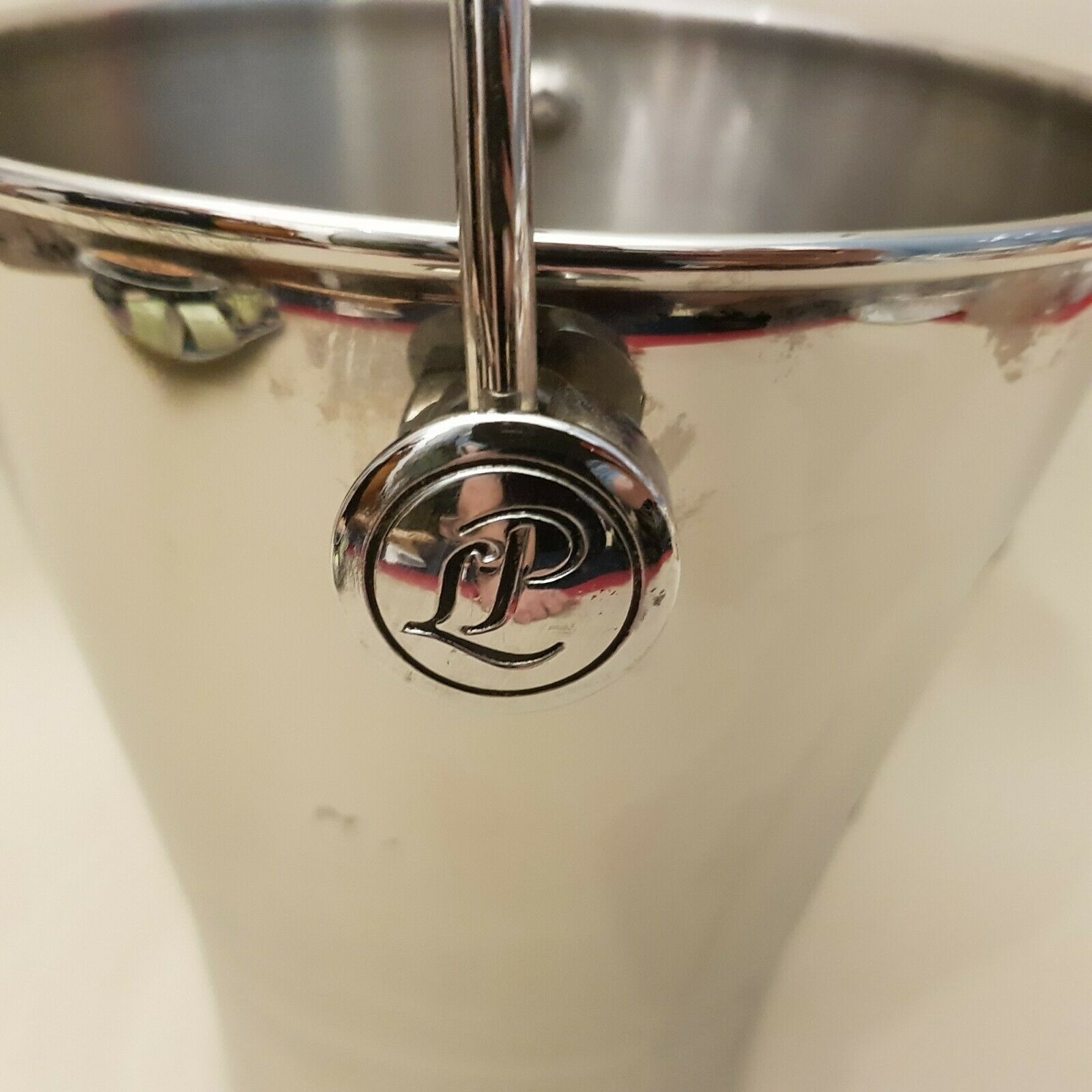 Laurent Perrier leather handle champagne bucket